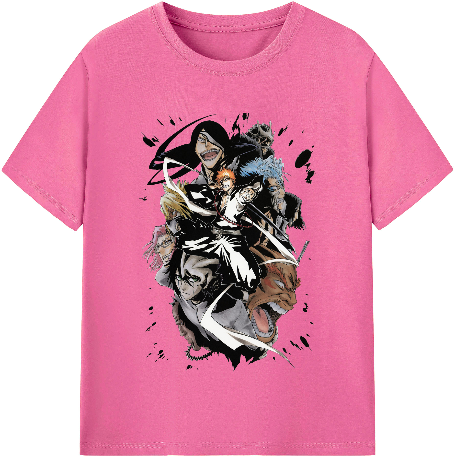 （画像用） ブリーチ 黒崎一護（くろさき いちご）BLEACH Kurosaki Ichigo レディースカジュアルプリントTシャツ（綿100％）